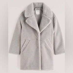 Abercrombie and Fitch Gray Teddy Coat